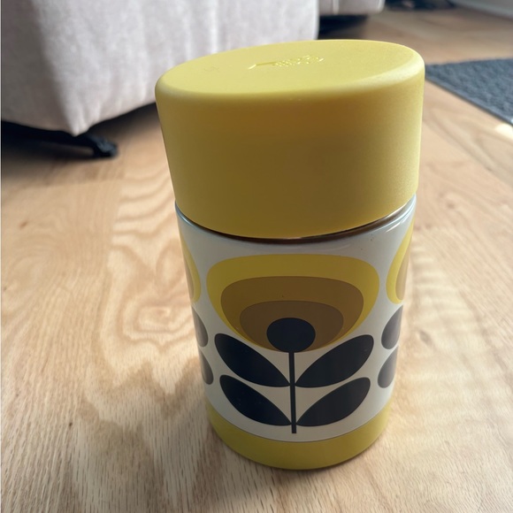 70s Oval Flower Food Flask, Yellow, Multi, 500ml - Picture 4 of 11